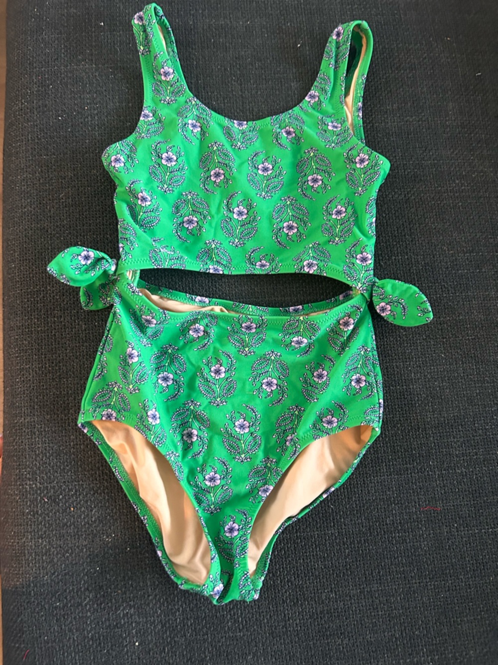 Crewcuts Green Floral Two-Piece Bikini Set